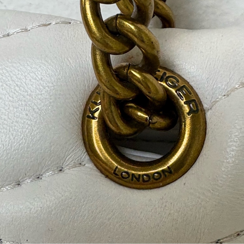 KURT GEIGER Kensington Leather Mini Quilted Crossbody Bag Purse RESTORED - Picture 3 of 16
